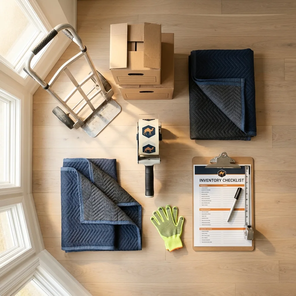 Professional moving supplies and packing materials layout for Northern Cambria residential relocations